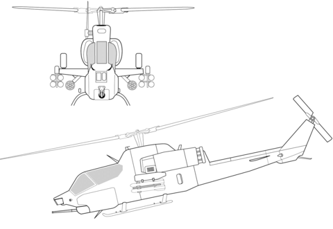 Ah 1W Super Cobra Helicopter Coloring Page